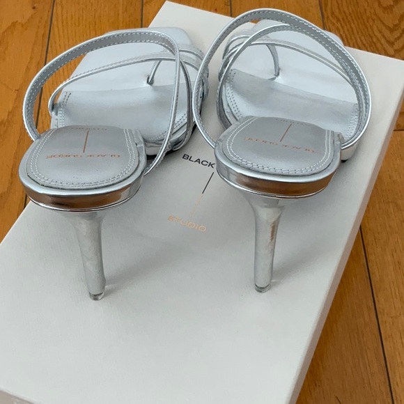 Black Suede Studio Cindy Strappy Slip on Sandal, Size: EU 40.5 - Picture 13 of 14